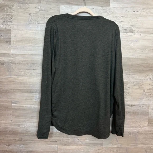 Athleta Uptempo Long Sleeve Top – Heathered Charcoal – Size L - Picture 3 of 5